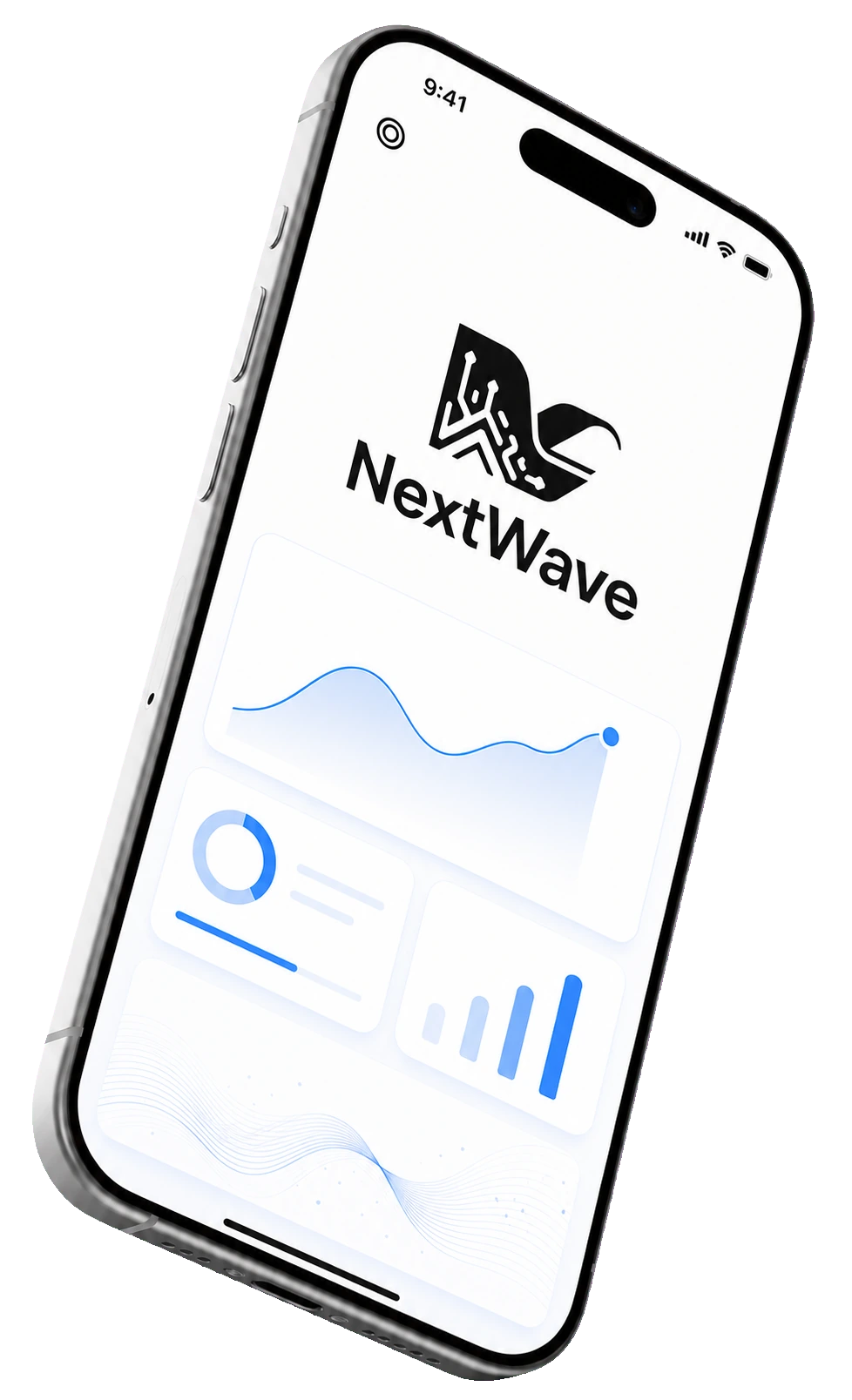 Interface NextWave présentée sur un iPhone
